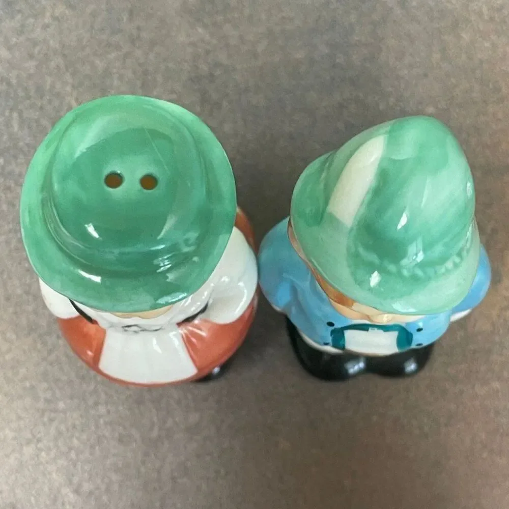 Vintage 1950s Goebel German Boy & Girl Salt & Pepper Shaker Set